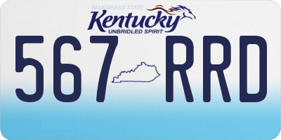 KY license plate 567RRD
