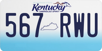 KY license plate 567RWU