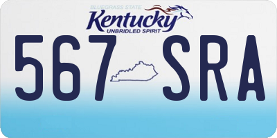 KY license plate 567SRA