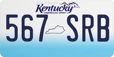 KY license plate 567SRB