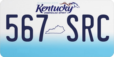 KY license plate 567SRC