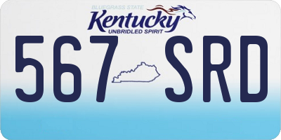 KY license plate 567SRD