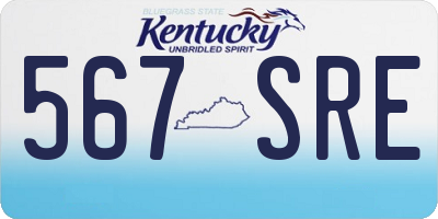 KY license plate 567SRE