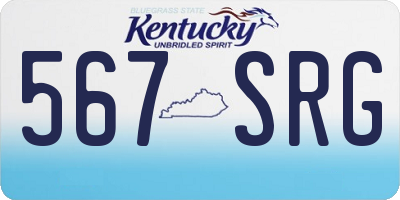 KY license plate 567SRG