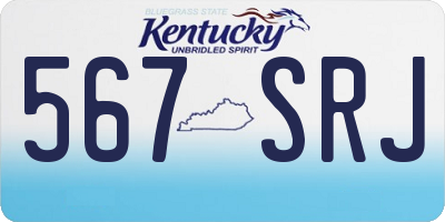 KY license plate 567SRJ