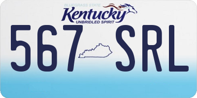 KY license plate 567SRL