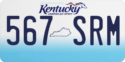 KY license plate 567SRM
