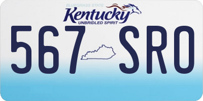 KY license plate 567SRO