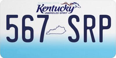 KY license plate 567SRP