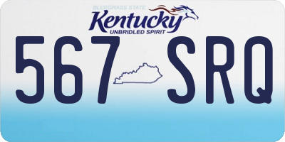 KY license plate 567SRQ