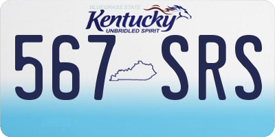 KY license plate 567SRS