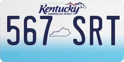 KY license plate 567SRT