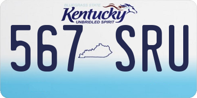 KY license plate 567SRU