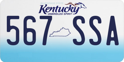 KY license plate 567SSA