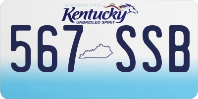 KY license plate 567SSB