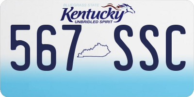 KY license plate 567SSC