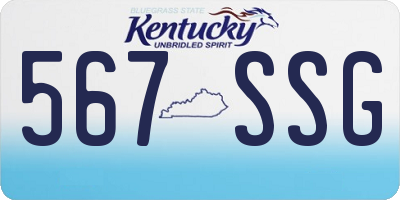 KY license plate 567SSG