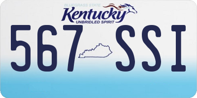 KY license plate 567SSI