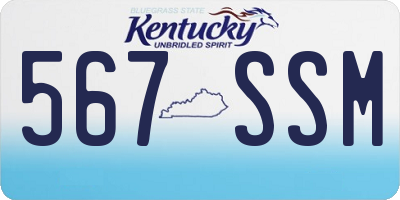 KY license plate 567SSM