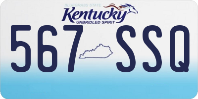 KY license plate 567SSQ