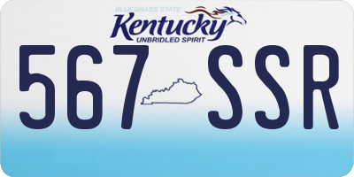 KY license plate 567SSR