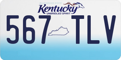 KY license plate 567TLV