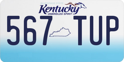 KY license plate 567TUP