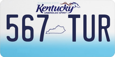 KY license plate 567TUR