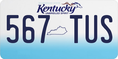 KY license plate 567TUS