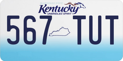KY license plate 567TUT