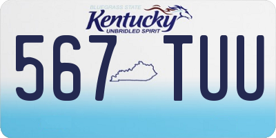 KY license plate 567TUU