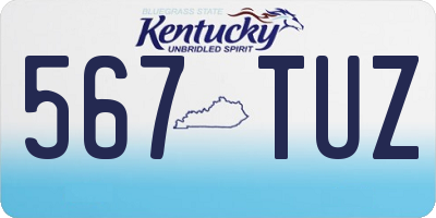 KY license plate 567TUZ