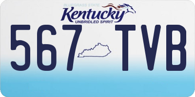 KY license plate 567TVB
