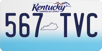 KY license plate 567TVC