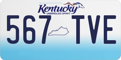 KY license plate 567TVE
