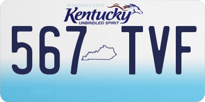 KY license plate 567TVF