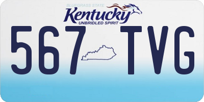 KY license plate 567TVG