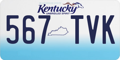 KY license plate 567TVK