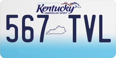 KY license plate 567TVL