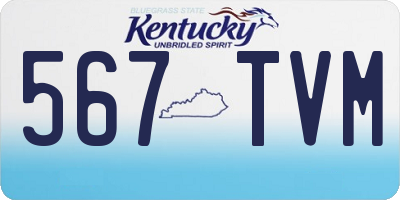 KY license plate 567TVM