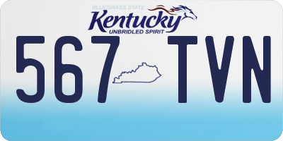KY license plate 567TVN