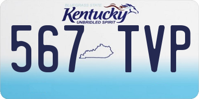 KY license plate 567TVP