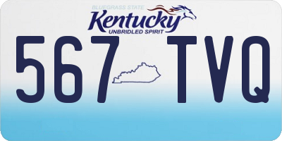 KY license plate 567TVQ