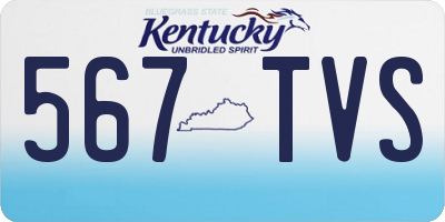KY license plate 567TVS
