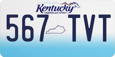 KY license plate 567TVT