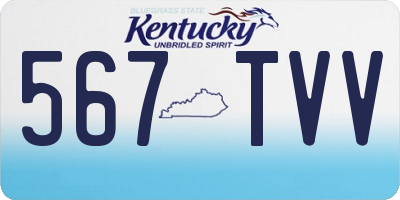 KY license plate 567TVV