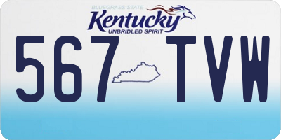KY license plate 567TVW