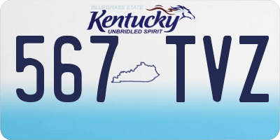 KY license plate 567TVZ