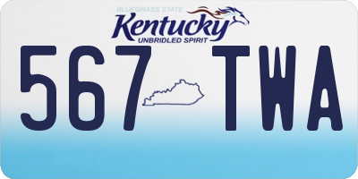 KY license plate 567TWA
