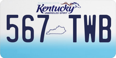 KY license plate 567TWB